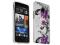 w4 KWIATY etui Gel HTC ONE / M7 + folia gratis