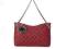 Lśniąca pikowana torebka Szkarłatny SHOPPER ZARKA