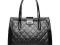 Pikowana skórzana torba tote Czarny SHOPPER ZARKA