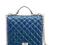 Pikowana listonoszka Kobaltowy SHOPPER ZARKA