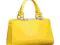 Lakierowana torba do ręki Cytrynowy SHOPPER ZARKA