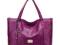 Duża pojemna torba Purpurowy SHOPPER ZARKA