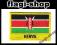 Naszywka FLAGA Kenya Kenia 55x80 Napis WYPRZEDAŻ