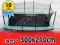 TRAMPOLINA PROSTOKATNA 300/210CM Z SIATKĄ DRABINKĄ