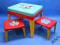 TOY STORY MEBLE STOLIK + 2 TABORETY DLA DZIECI