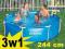 - 3w1 ZESTAW BASEN ZE STELAŻEM  244 cm BESTWAY