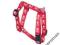 Szelki dla psa nylonowe czerwone w czaszki 35-50cm