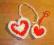serduszka szydełkowe 2 szt.
