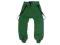 Spodnie dresowe z niskim stanem szelki ZIELONE 110