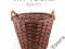 WIKLINOWY KOSZ OGRODOWY NA LIŚCIE/DREWNO 45L