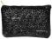 Torebka kopertówka damska saszetka czarna CEKINY