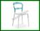 Krzesło niebiesko-zielone K100 poliwęglan poliprop