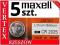 5 SZT BATERIA BATERIE MAXELL CR2025 DL 2025 LITOWA