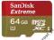 SANDISK MICRO SD 64GB EXTREME Class 10 + ADAPTER