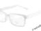 OKULARY Zerówki Damskie WAYFARER  NERDY białe