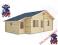 Domek drewniany letniskowy 4POKOJE+ ANTRESOLA 44mm