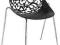 Krzesło AURA black ażur lekkie zgrabne LIVING ART