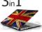 3w1 MacBook AiR 13 Obudowa Błyszcząca UK FLAG Etui