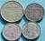 Holandia i Belgia 2 Franki 1924 + 3 x 1 Frank ..