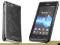 GEL black elastyczne etui Sony Xperia J ST26i +fol