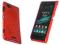 Gel czerwone etui Sony Xperia L S36h +folia gratis