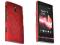 Red RUBBER CASE Sony Xperia P LT22i + folia