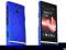 Niebieski RUBBER CASE Sony Xperia P LT22i + folia