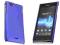 Rubber Case blue etui Sony Xperia J ST26i + folia