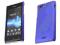 Niebieski RUBBER CASE Sony Xperia J St26i + folia