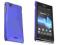 Rubber case blue do Sony Xperia J ST26i + folia