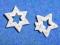 Boże Narodzenie   dwie gwiazdki z brokatem