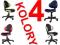 FOTEL BIUROWY KRZESŁO OBROTOWY 4 KOLORY NOWOCZESNY