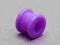 Kolczyk tunel plug piercing silikon fiolet 10mm