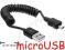 Kabel USB - microUSB micro Delock spirala 20-60cm