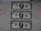 USA 3X 10 DOLARÓW 1969-seria C,mała głowa, Ładne!!