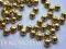 *dekomotyw* Kropki akryl półperełki złote 100 szt.