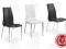 KRZESŁO CEZAR STAL EKOSKÓRA CZARNE SALON JADALNIA