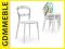 KRZESŁO K100 BIAŁE/BEZBARWNE 4 KOLORY OD RĘKI HIT