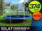 TRAMPOLINA OGRODOWA Z SIATKĄ 374cm NEO PRO 2w1