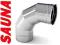 SAUNA KOLANO DO RURY DYMNEJ 90stopni fi 120mm