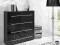 Komoda VERONA 4S NERO czarny połysk