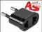 ADAPTER PRZEJŚCIÓWKA gniazdo USA wtyk PL CZARNA