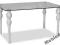 Stół szklany CENTO, biały lakier, SIGNAL,od ręki