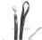 Smycz gumowana 14mm/1m z uchwytem psy<20 kg