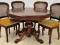 STÓŁ ORZECHOWY 4 KRZESŁA KOMPLET LUDWIKOWSKI