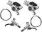 Shimano Deore XT BR-M785 F03C srebrne hamulce SET