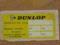 DUNLOP OPONY  Oryg. naklejka