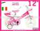 Włoski ROWEREK 12 HELLO KITTY Rower + prowadnik