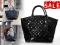 NEW! CZARNA PIKOWANA TOREBKA LAKIEROWANA A34 ZARKA