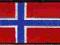 Naszywka Flaga Norwegii średnia 3,5x5,5
